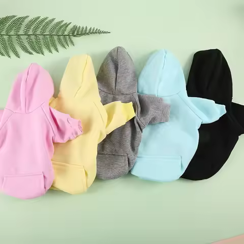 Autumn Winer Dog Clothes Soft Puppy Dog Hoodies Cute Pocket Pet Clothes For Small Dogs Pets Clothing