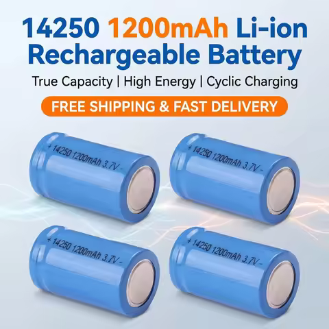 3.7V 14250 Rechargeable Lithium Battery 1200mAh LS14250 ER14250 ER14250H 1/2-R6 1/2 AA Lithium Ion B