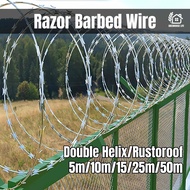 Dawai Kawat Duri Razor Barbed Wire Dawai Duri Pagar Dawai Duri Kawat Berduri Razor Wire Fence Lurus 
