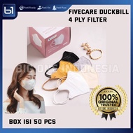 FIVECARE Duckbill 4ply BFE 99 Masker Duckbil 4 Ply Surgical Face