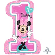 Anagram 19" x 28" Minnie 1st Birthday Foil Balloon (A34352)