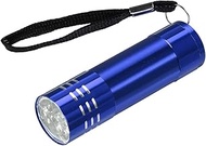 uxcell UV Mini 9 LED Aluminum Flashlight Ultraviolet Blacklight Torch with Lanyard AAA Battery Not I
