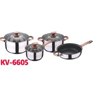 Kaisa Villa 7 Piece Stainless Steel Induction Cookware Set