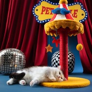 【貓抓柱】Petsville派思維 旋轉木馬貓抓柱 - 貓抓