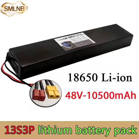 48V 10.5Ah 13S3P Li-ion Battery Pack 18650 Lithium Battery XT60/DC for Scooters And Bicycles 13S3P 5