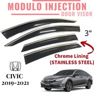 HONDA CIVIC 2016, 2017, 1018, 2019, 2020, 2021 FC INJECTION WITH CHROME LINING (STAINLESS STEEL) DOO