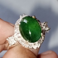 Size 57 Genuine Burmese Jade Ring 8.4 11 3 Mm.