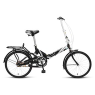 FOREVER 20inch Folding Bike Youth Bicycle Shock Absorption Road Bike with Rear Seat for Adult Kids