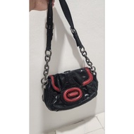 Leather handcarry chain beg