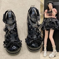YA Culture Gothic Punk Lolita High Heel Leather Shoes