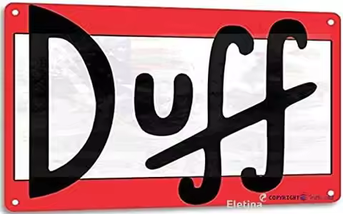 Eletina Retro Tin Sign Duff Beer Retro Cartoon The Wall Bar Decor Aluminum Sign 20 x 30 cm / 8 x 12 