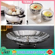 Stainless Steel Food Steamer Basket Multifunctional Foldable Steamer Food Basket Collapsible Steamer