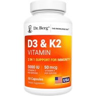 Dr. Berg’s D3 & K2 Vitamin 5000IU 60 capsules