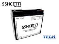 SSHCETTI 12V 17AH PREMIUM Rechargeable Sealed Lead Acid Battery For Electric Scooter/ Toys car / Bike /Solar /Alarm /Autogate