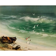 Morning Sea Picture To Enhance Feng Shui Home Decoration Pictures Wall Image Size 16x20 Inches Or (4