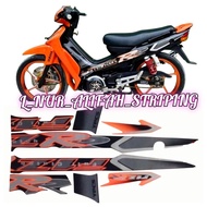 Yamaha FIZ R F1Z R Fiz R Full Clutch Motorcycle Striping Sticker 2001 2002 Black ORANGE
