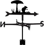Classic European Style Weathervane Farm Scene Garden Stake Weather Vane Wind Direction Indicator Professionnel Measuring Tool For Outdoor Roofs Yard Barns(Pine)
