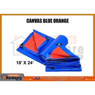 CANVAS BLUE ORANGE CANOPY (18' X 24')