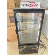 SAKATO 78L Table Top Desktop Chiller XC-78L 4 Side Led Auto Defrost for Cake Dessert Beverages