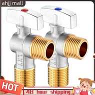 2PCS Brass Hot & Cold Water Inlet Ball Valve 20mm Bathroomsink Stop Valve Toilet Connection Water Pr