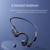 2023X7 Bone Conduction Air Conduction Headset Sports Digital Display Card Music Dual Mode