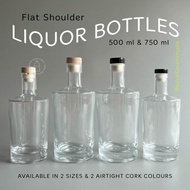 SendfastBoz- Liquor Flat Shoulder Bottle - Liquor Flat Glass Bottle