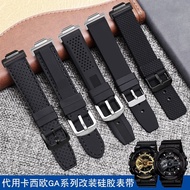 手表带 Original genuine substitute Casio small steel gun GM110 GA-100 400 2100 2110-5600 silicone watch strap