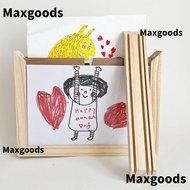 MAXGOODS Photo Frame, Changeable Memorial Wooden Kids Art Frame, Creative Family Portraits Rotatable
