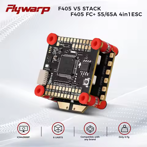 FlyWarp F4 FC F405 F7 FC F722 Flight Controller 55A/65A 4in1 ESC 4-8S Stack ICM42688 30.5X30.5mm for