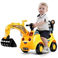 Kids toy car ride on toy excavator Backhoe Digger Grabber Car for kids 1-7 years old
