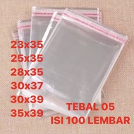 PLASTIK OPP TEBAL 05 23x35 25x35 28x35 30x37 30x40 35x40