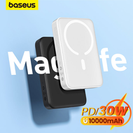 Baseus 10000mAh Magnetic Power Bank PD 30W 20W Spare Battery External Wireless Fast Charge for iPhone 14 13 12 Macsafe Powerbank