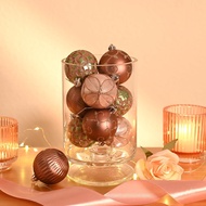 DecorbyHannah Spring Ornaments Decorations,Pink Green Gold Spring Table Decorations,9ct 60mm Shatter