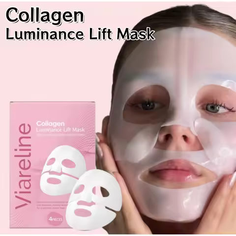Korean Sheet Mask Collagen Overnight Facial Mask Moisturizing Grape Seed Oil Nourishing Skincare Mas