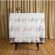 Piano cover/White Musical Cloth Piano Cover Full Cover Korea Small Fresh Pastoral Piano Cover