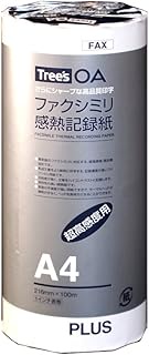 Plus 57-343 Fax Paper, GIII Ultra High Sensitivity Fax, A4, Type 1, 8.5 inches x 328.4 yards (216 mm