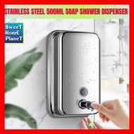 Bekas Sabun Cecair Stainless Steel 500ml Anti Karat Manual Dapur Sabun Dispenser Bilik Mandi Dapur(m