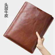 First Layer Cowhide Laptop Bag Tablet PC Liner Bag Air M1 M2 13/14/15.3 All-Inclusive Shock-Resistan