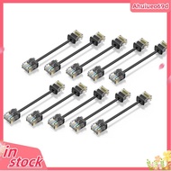 10Pack Cat6/Cat6a Slim RJ45 UTP Network Cord 10Gbps Cat 6 Patch Cable for Patch Panel to Switch Flex