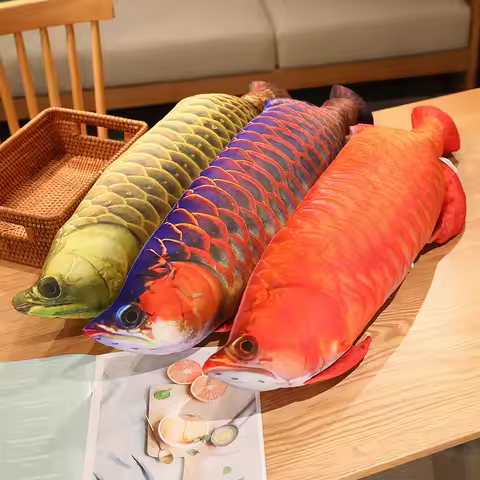 30/40CM Simulation Fish Plush Toys Cat Training Entertainment Arowana Fish Carp Stuffed Pillow Inter