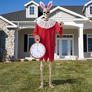 Cozypower 12 ft Skeleton Easter Outfit Set Giant Sized Bunny Costume Accessories Big Clothing for 12