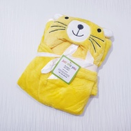 Selimut Bayi Topi Boneka Karakter Fleece / Selimut Bayi Topi Animal / Baju Baby gracia