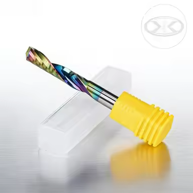 10Pcs Coated Single Flute UP Spiral CNC Carbide Router Bit 3.175-12mm for Acrylic PVC MDF Wood