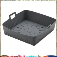 23cm/9Inch Square Large Silicone Air Fryer Liners Mold for  Air Fryer 6-8QT Reusable Airfryer Oven B