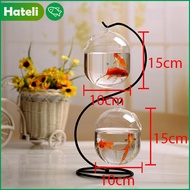 【HATELI】Aquarium Tanks Hanging Small Fish Tank Mini Tank Office Desk Creative Glass Small Gold Fish Tank Aquarium Household Fighting Fish Tank