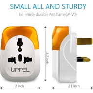 US to UK Travel Plug Adapter, UPPEL Type G Travel Converter with LED Night Light, Power Adaptor for 