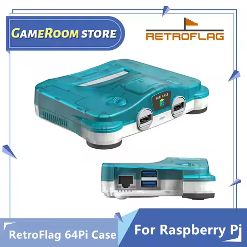 RetroFlag N64Pi Case for Raspberry Pi with Safe Shutdown and Reset Compatible with Raspberry Pi 5 Du