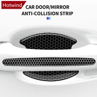 HOTWIND 2/4Pcs Car Rear Mirror Door Bowl Handles Reflective Protective Sticker Film Protector Trim Sticker Anti-Scratch Car Handle Bowl Strip Protection A3U3
