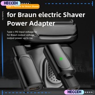 HECCEH Electric Shaver Converter, Overvoltage Protection Display Light Type-c Shaver Adapter, 6W Pow