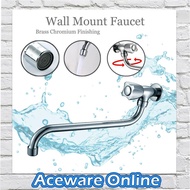 Kitchen Bathroom Sink Faucet Wall Mounted Bib Tap Swivel Spout Wuduk Tap Kepala Paip Surau